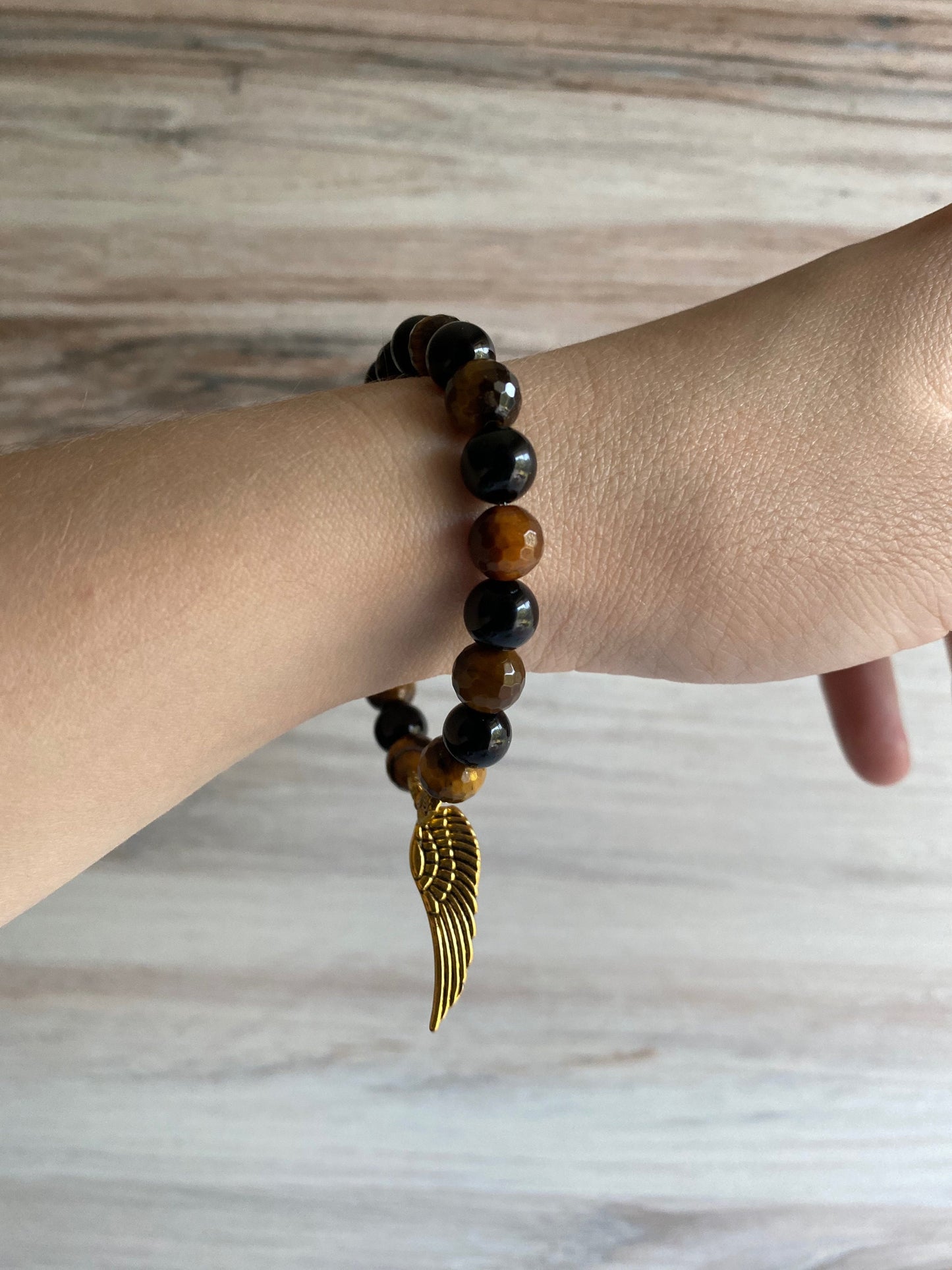 Black Onyx Flatbead Bracelet | Black Onyx Bracelet | Opal7