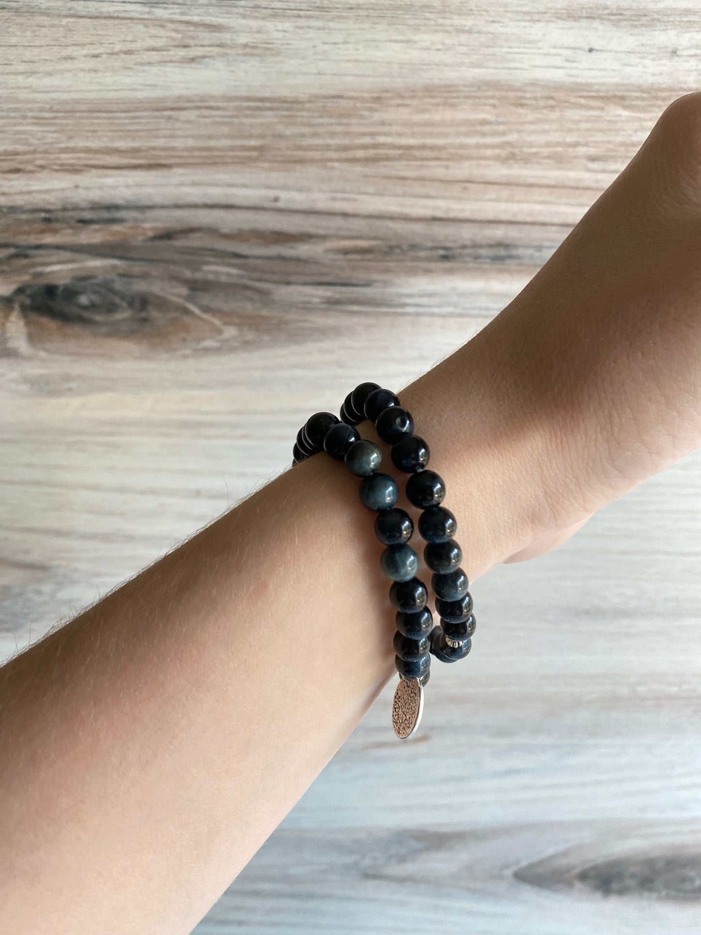 Blue Wrap Mala Bracelet | Double Wrap Mala Bracelet | Opal7
