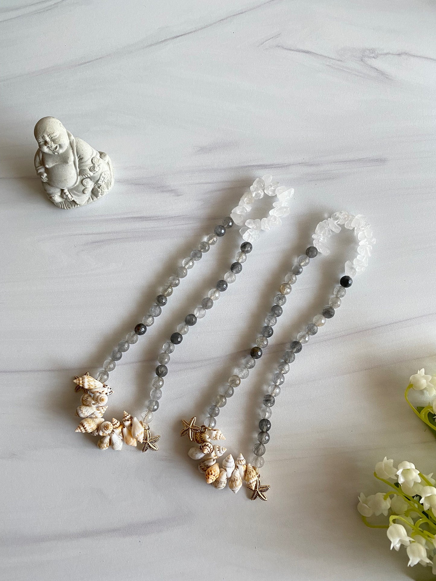 Quartz Wrap Bracelet | Double Wrap Mala Bracelet | Opal7