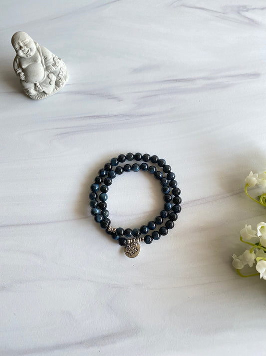 Blue Wrap Mala Bracelet | Double Wrap Mala Bracelet | Opal7