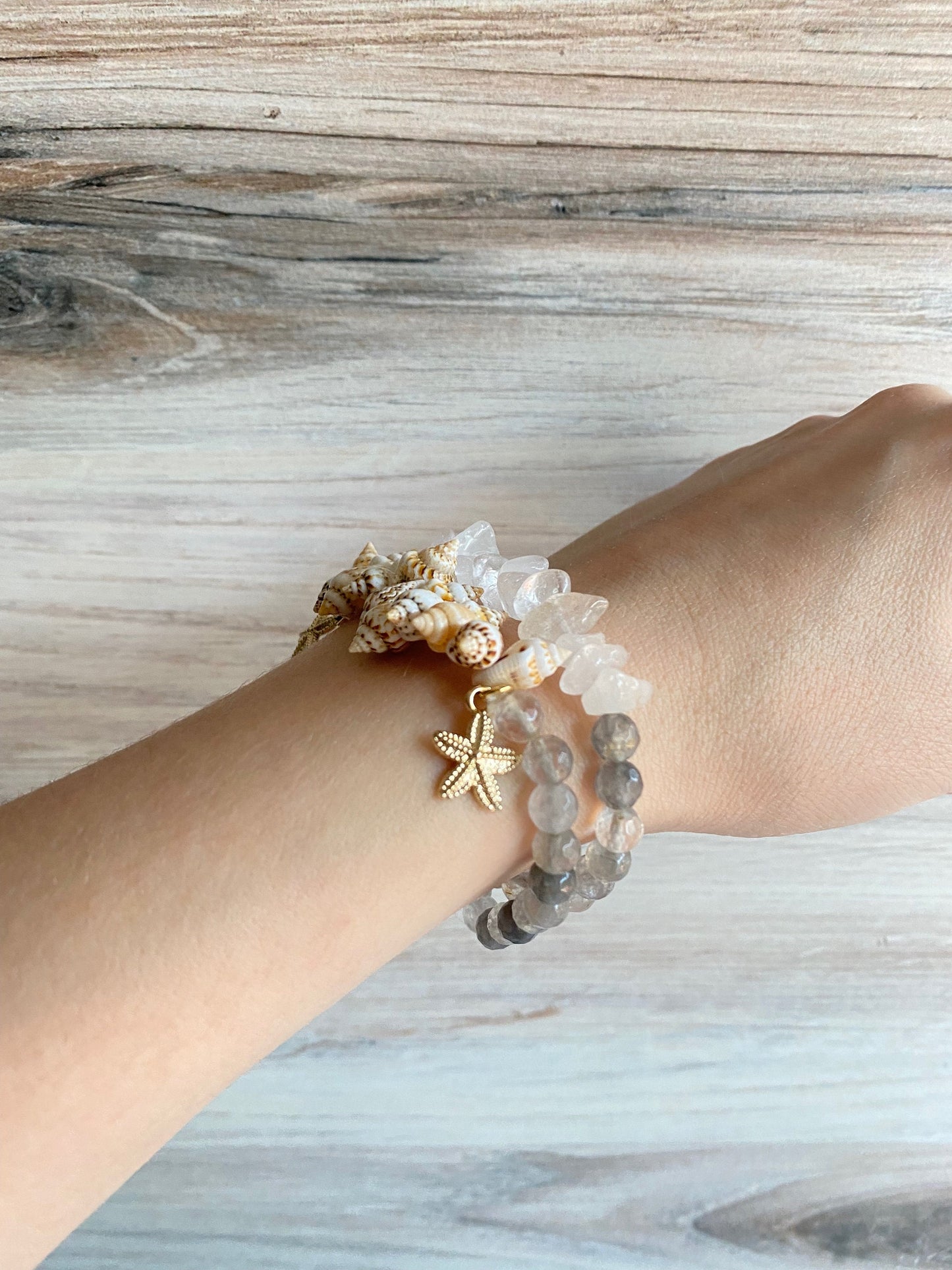 Quartz Wrap Bracelet | Double Wrap Mala Bracelet | Opal7