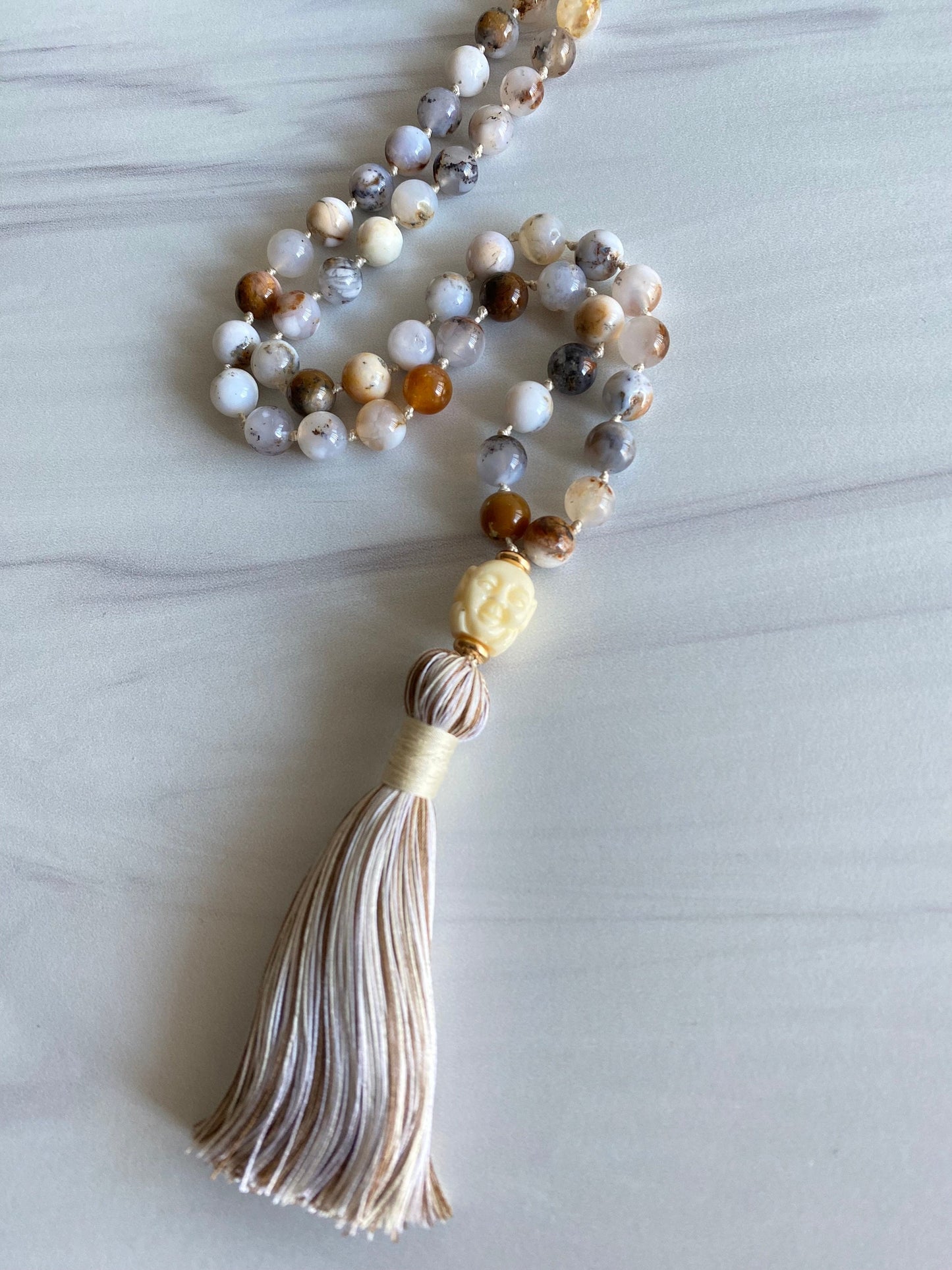 White Opal Necklace | Mystic Mala Necklace | Opal7