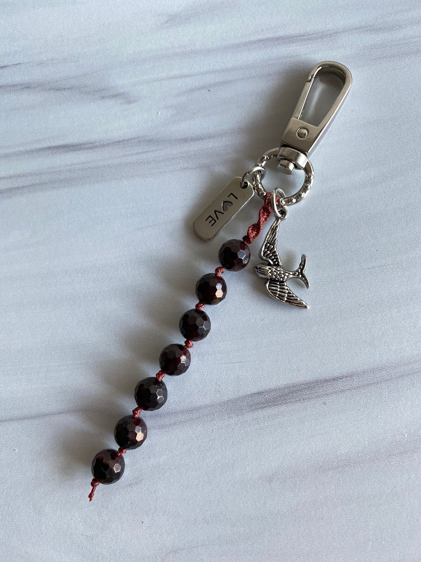 Garnet Chakra Keychain | Bag Charm Keychain | Opal7