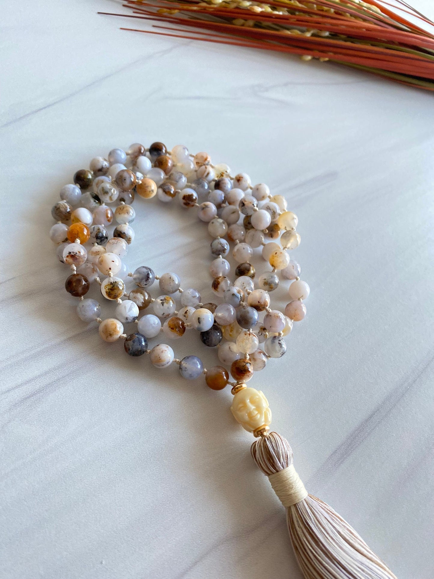 White Opal Necklace | Mystic Mala Necklace | Opal7