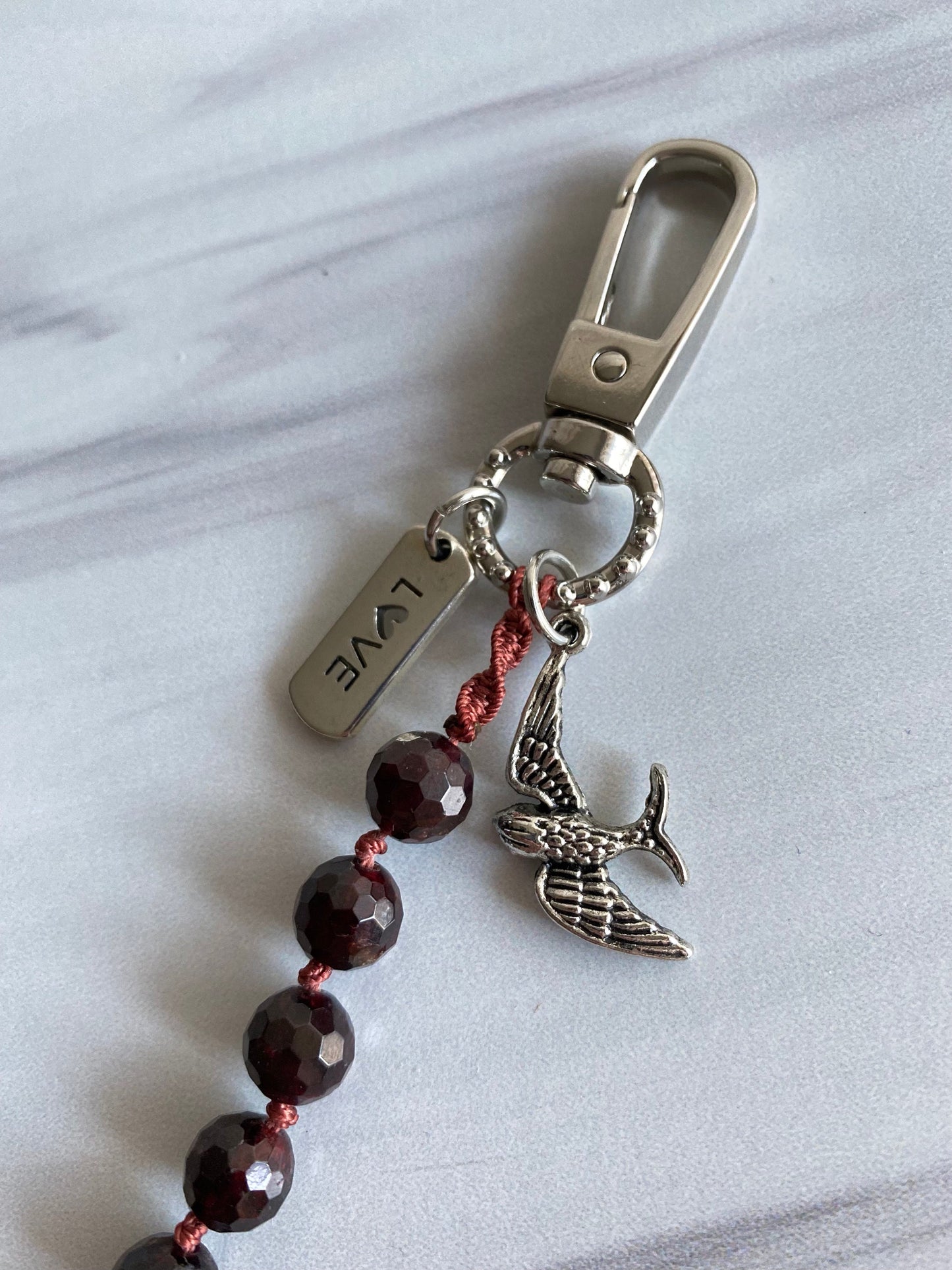 Garnet Chakra Keychain | Bag Charm Keychain | Opal7