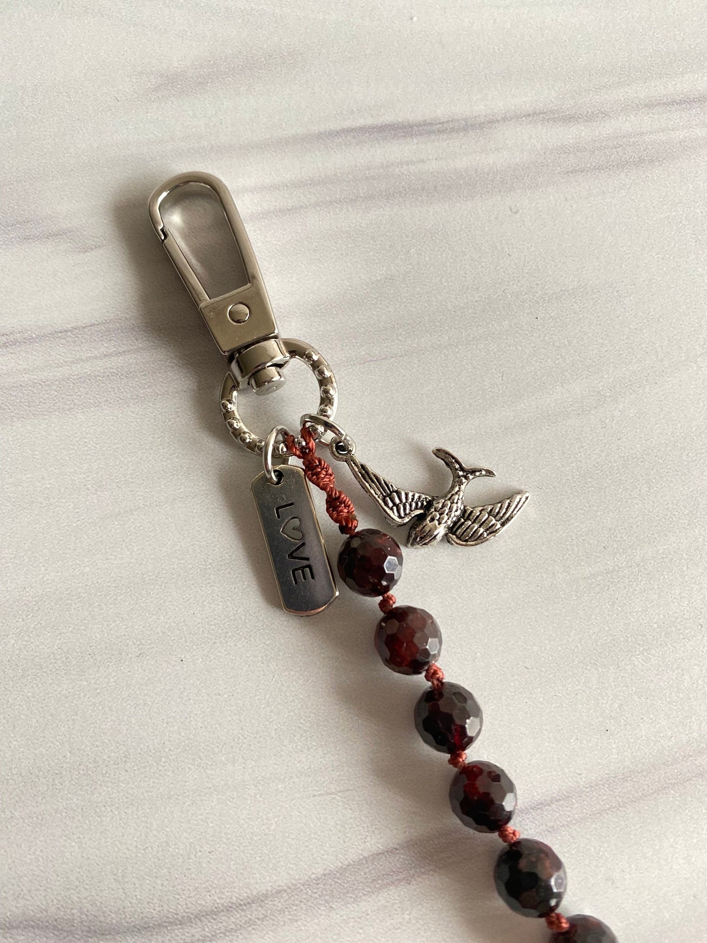 Garnet Chakra Keychain | Bag Charm Keychain | Opal7