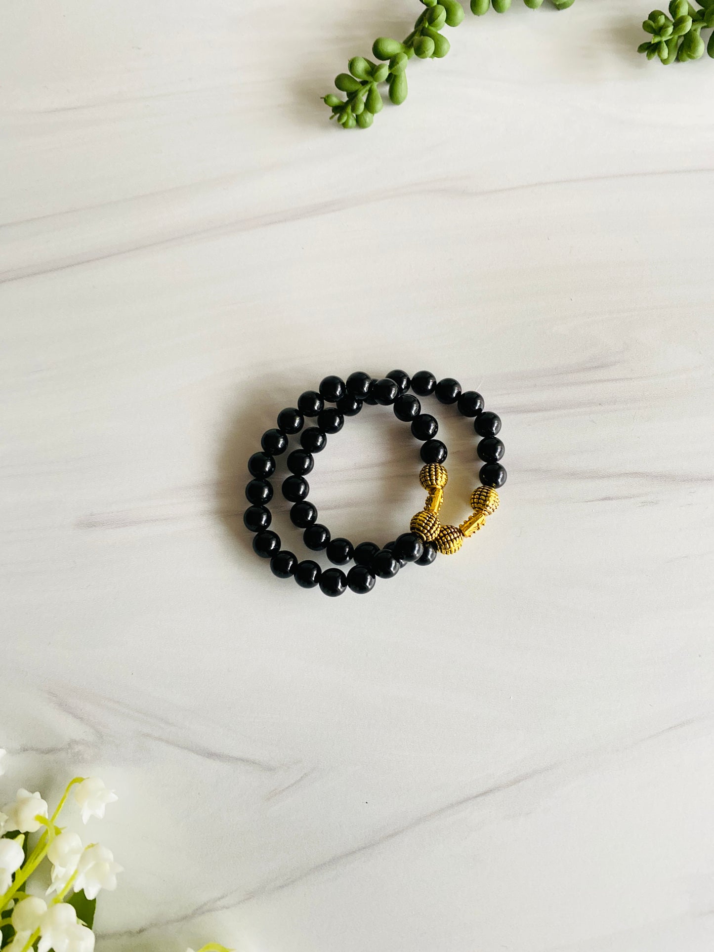 Black Onyx Bracelet | Cross Bracelet | Minimalist Jewelry