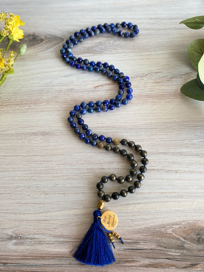 Lapis Lazuli Necklace | Wisdom Mala Necklace | Opal7