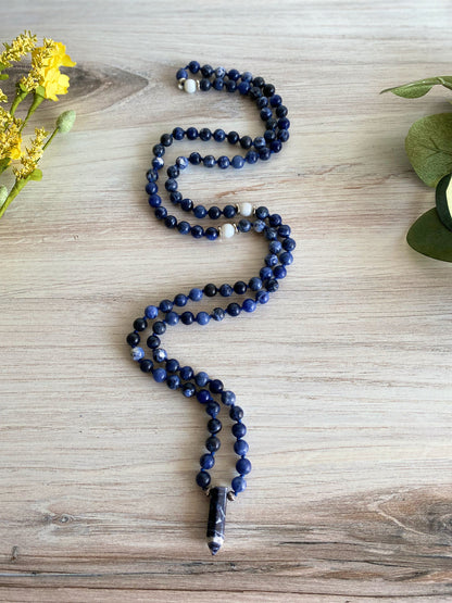 Sodalite Pendant Necklace | Tibetan Pendant Necklace | Opal7