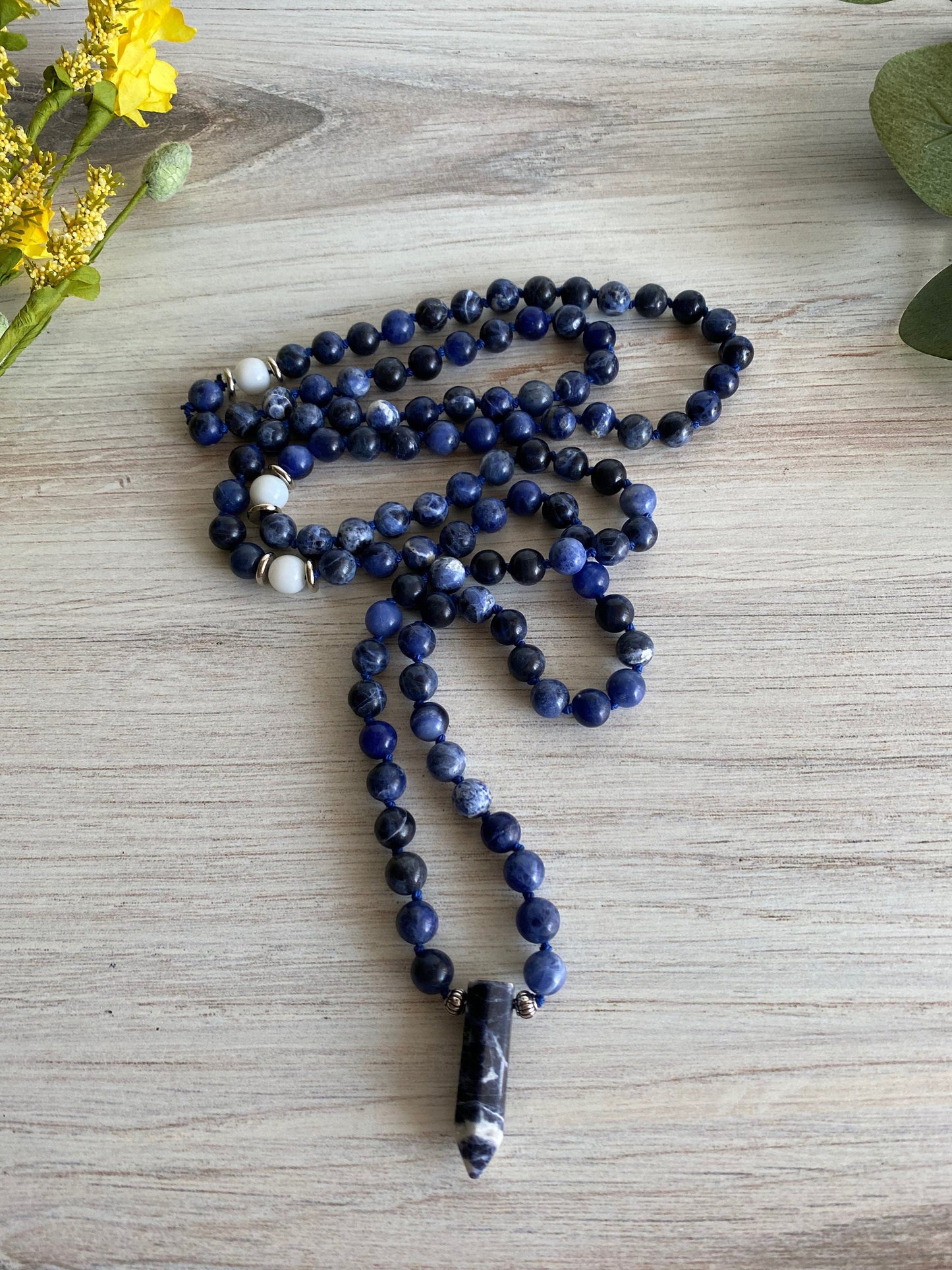 Sodalite Pendant Necklace | Tibetan Pendant Necklace | Opal7