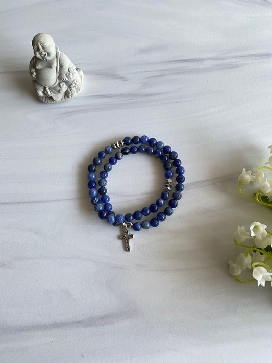 Sodalite Double Bracelet | Faith Double Bracelet | Opal7