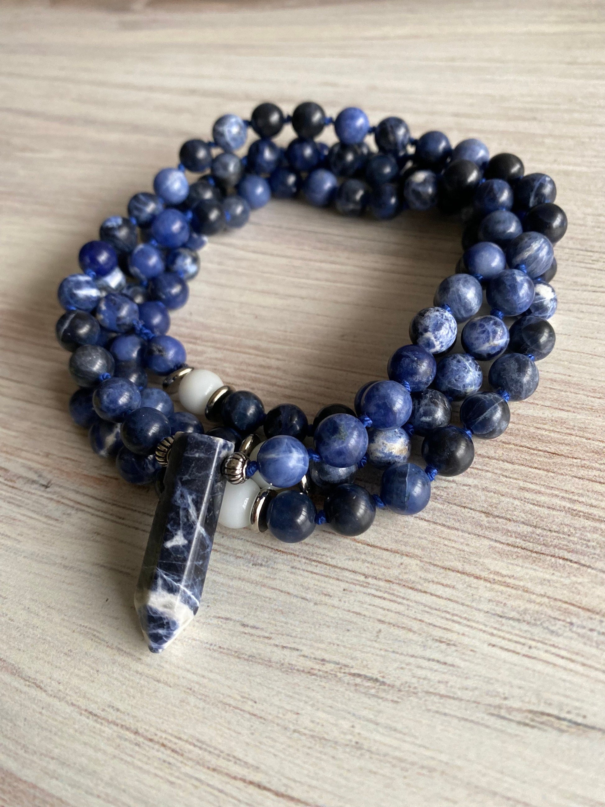 Sodalite Pendant Necklace | Tibetan Pendant Necklace | Opal7