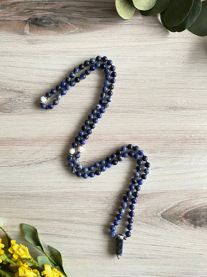 Sodalite Pendant Necklace | Tibetan Pendant Necklace | Opal7